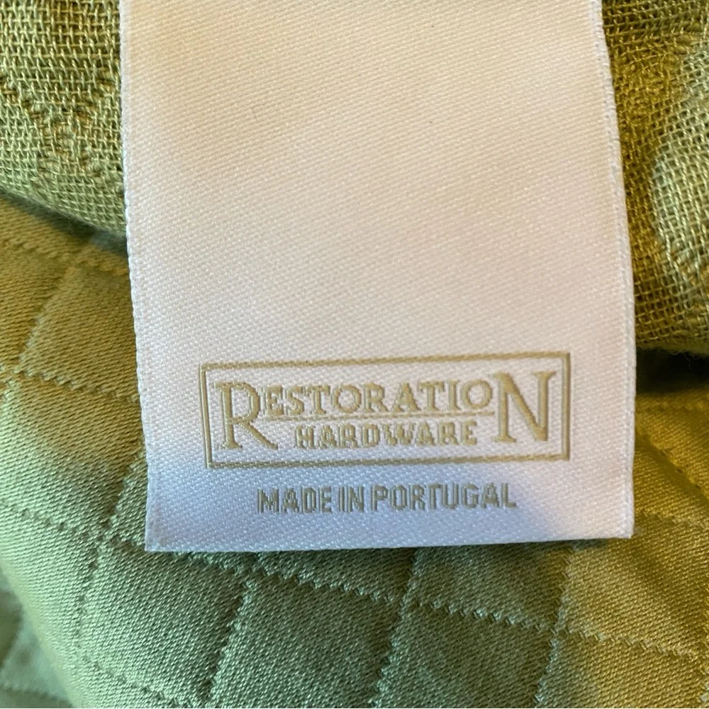 Set of 3 Restoration Hardware Green Shams